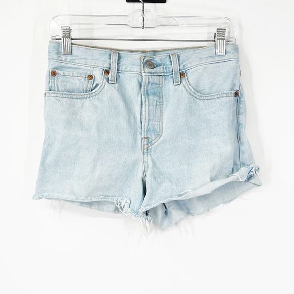 Levi’s High Rise Wedgie Denim Shorts Button Fly - Picture 1 of 7